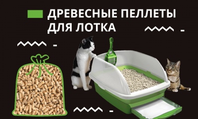 Древесный наполнитель для кошачьего туалета